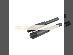 M10 Cabeza de metal recubierta de conector de LED de macho a hembra resistente al agua 2 núcleos 3 núcleos IP68
