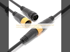 Protección contra el agua IP68 Conectores eléctricos masculinos y femeninos Autobloqueo de inyección para luz de crecimiento