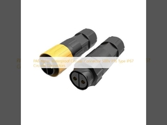 Conector circular impermeable de nylon PA6 de 500V P16 Tipo IP67 Conectores circulares