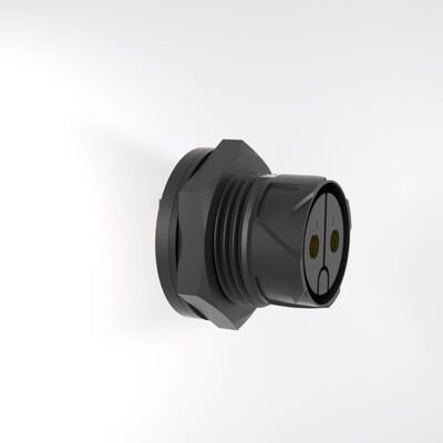 comprar Conector de panel resistente al agua de 400 V de bloqueo automático con pin femenino montado en la parte delantera para conexiones eléctricas seguras Fabricación en línea