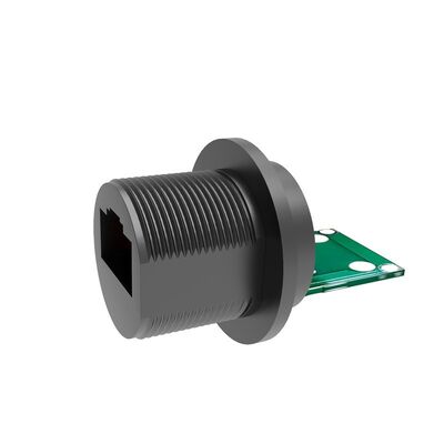 Conector de señal impermeable IP67 con voltaje nominal de 125 V y material de nylon PA66 para redes industriales