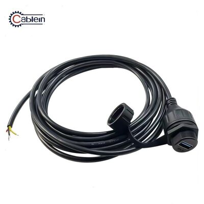 Conector de señal USB 3.0 a prueba de agua con clasificación IP67 y material de nylon PA66 para transmisión de 1000MHz