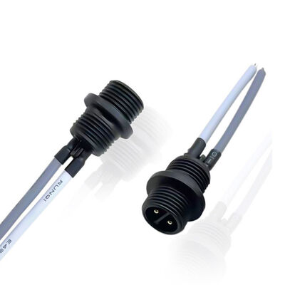 Conector de montaje de panel M12 de bloqueo por empuje Conector de panel trasero a prueba de agua de 400 V con bloqueo de rosca de tornillo