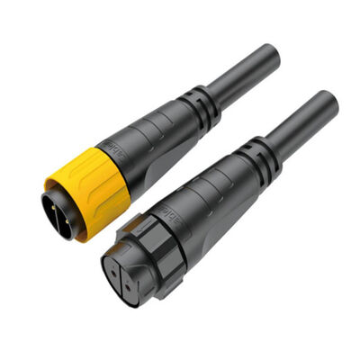 IP67 Conector impermeable masculino-femenino con corriente máxima de 25A y PA66 de nylon para conexiones de cables al aire libre