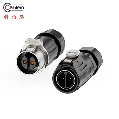 Conector de alimentación impermeable IP68 con corriente nominal de 35A y enchufe de aviación masculino a femenino de autobloqueo