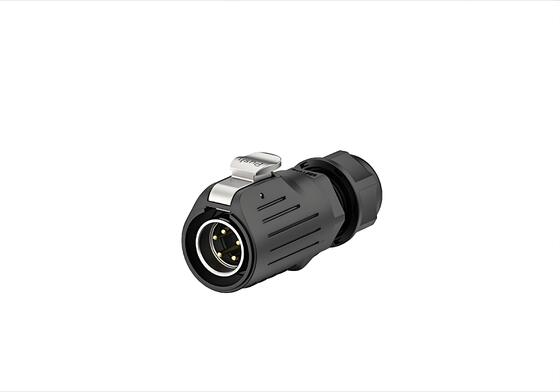 El conector a prueba de agua LP20 de 5 pines 10A IP67 montaje de brida